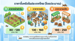 ราคาจิ้งหรีดในประเทศไทย